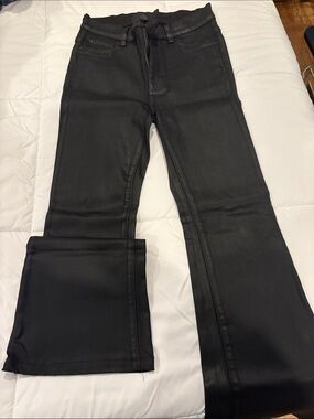 DL1961 Black Coated Flare Jeans
